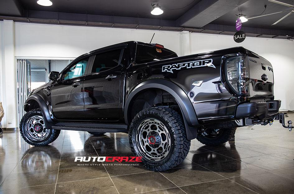 FORD RANGER RAPTOR DEMODOG XD SATIN BLACK GREY TINTED CLEAR COAT